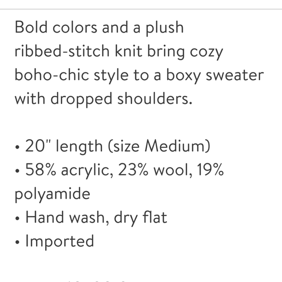 Free People Lily Sweater Mosaik Sky Combo - Picture 4 of 4